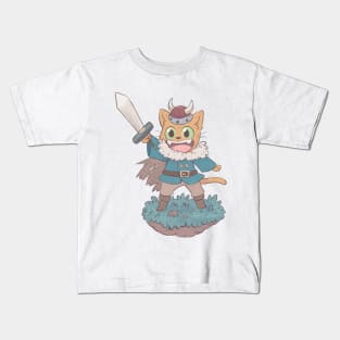 Viking cat Kids T-Shirt